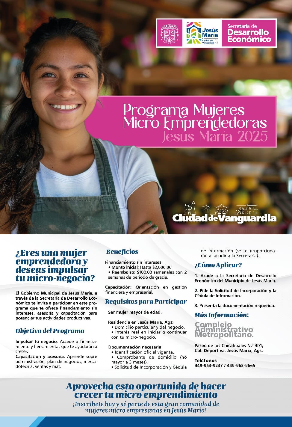 Gobierno Municipal de Jesús María lanza convocatoria para mujeres micro ...